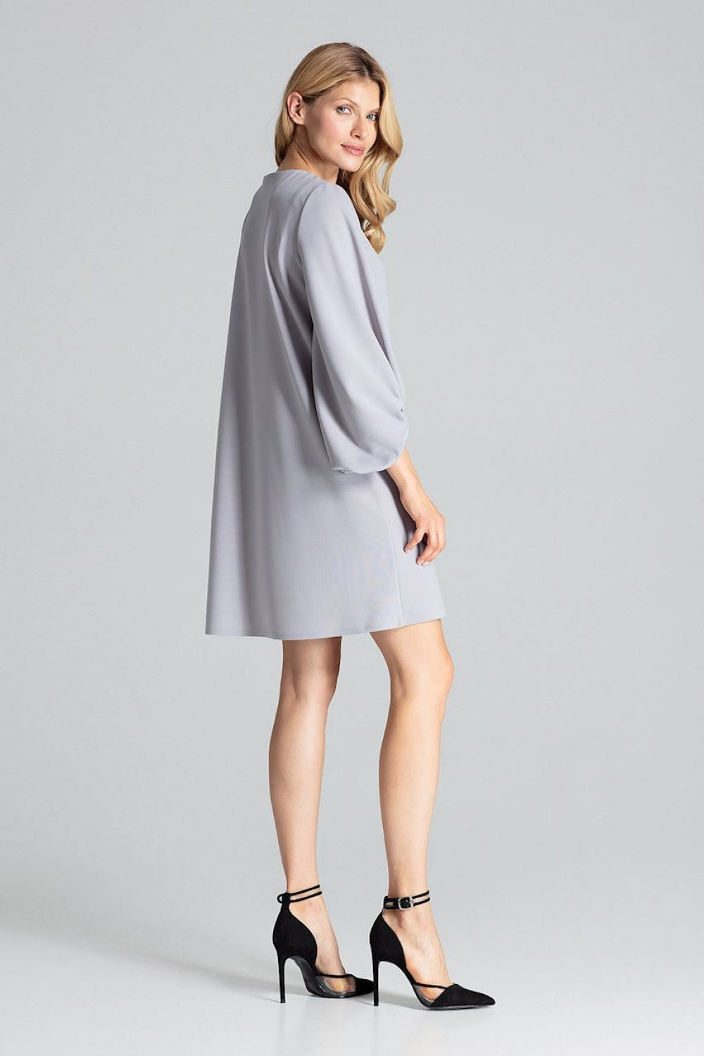 Figl Grey Midi A-Line Dress - view 3