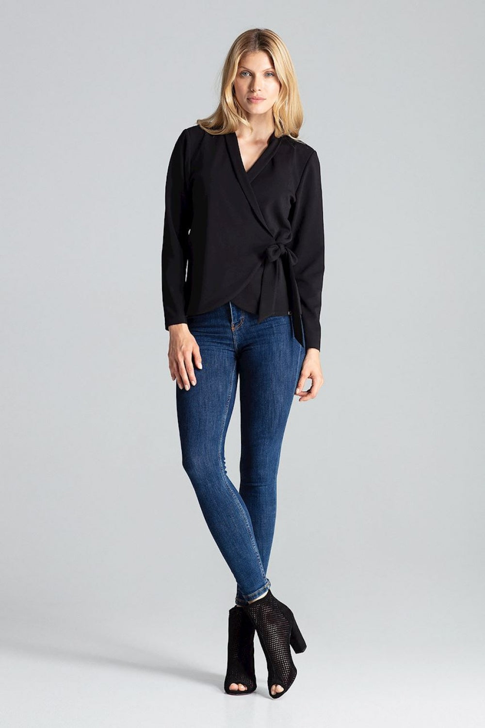 Figl Black Loose Fit Long Sleeve Blouse - view 2