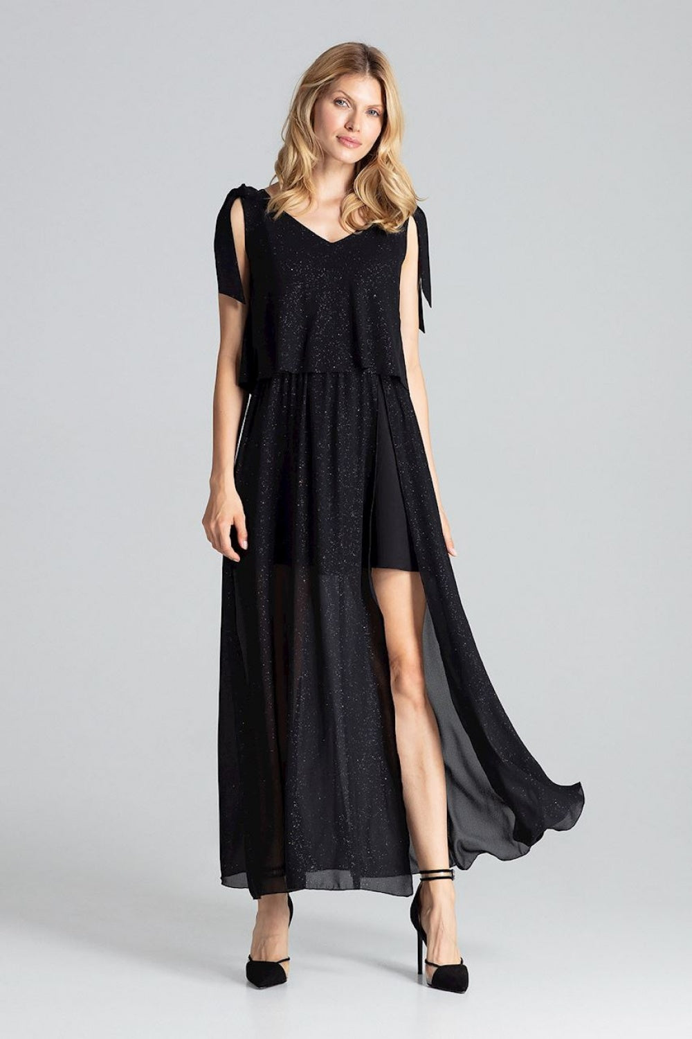 Figl Black Bodycon Sleeveless Cocktail Dress
