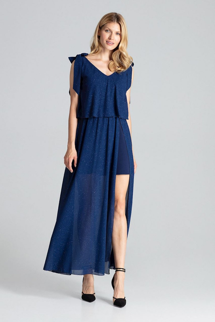 Figl Navy Bodycon Sleeveless Cocktail Dress
