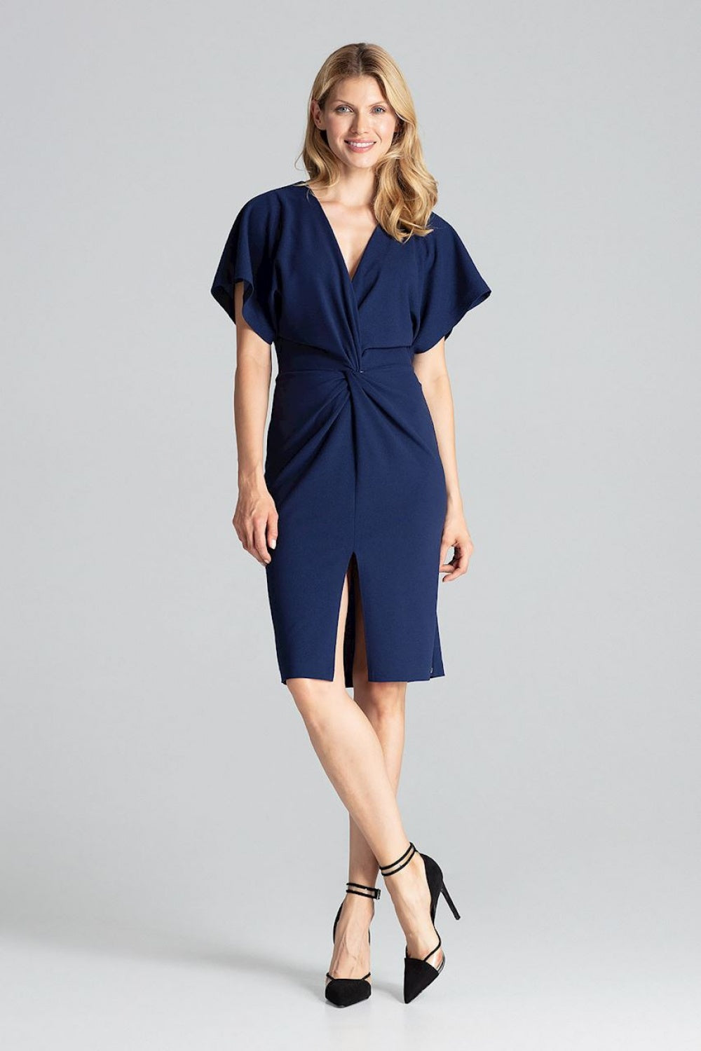 Figl Navy Midi Wrap Dress - view 4