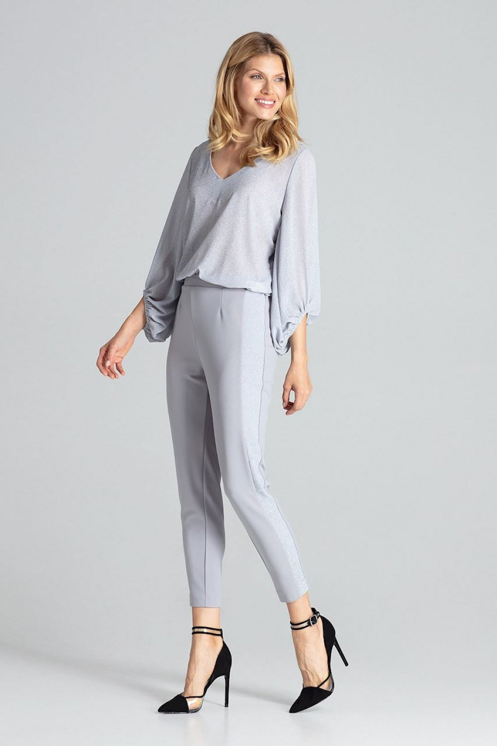 Figl Grey Sheer Shapewear Bodysuit - view 4
