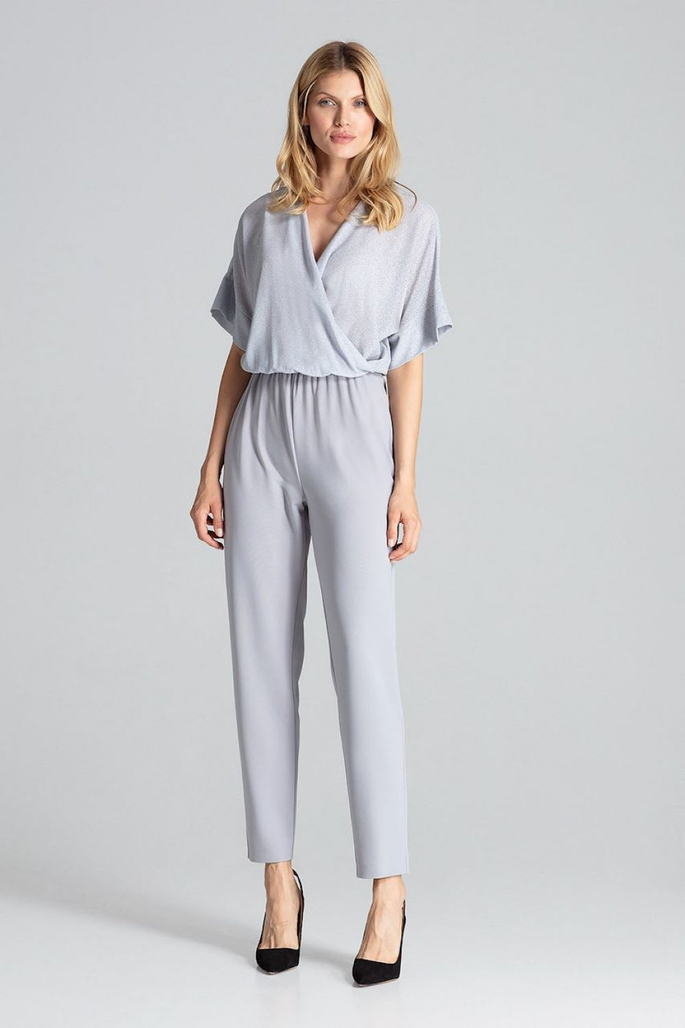 Figl Grey Wrap Jumpsuit