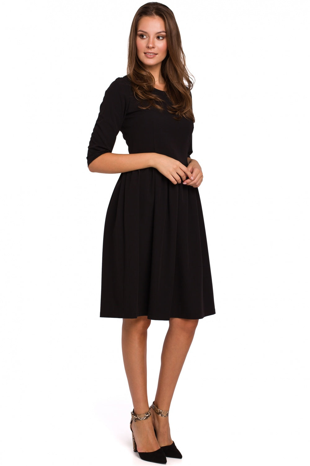 Makover Black Midi Bodycon Dress