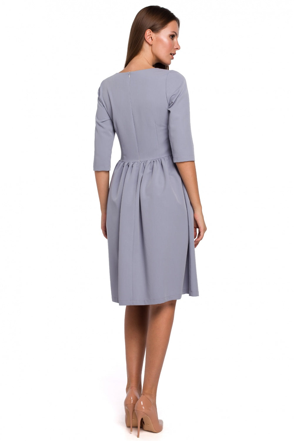 Makover Dove Grey Midi Bodycon Dress - view 2