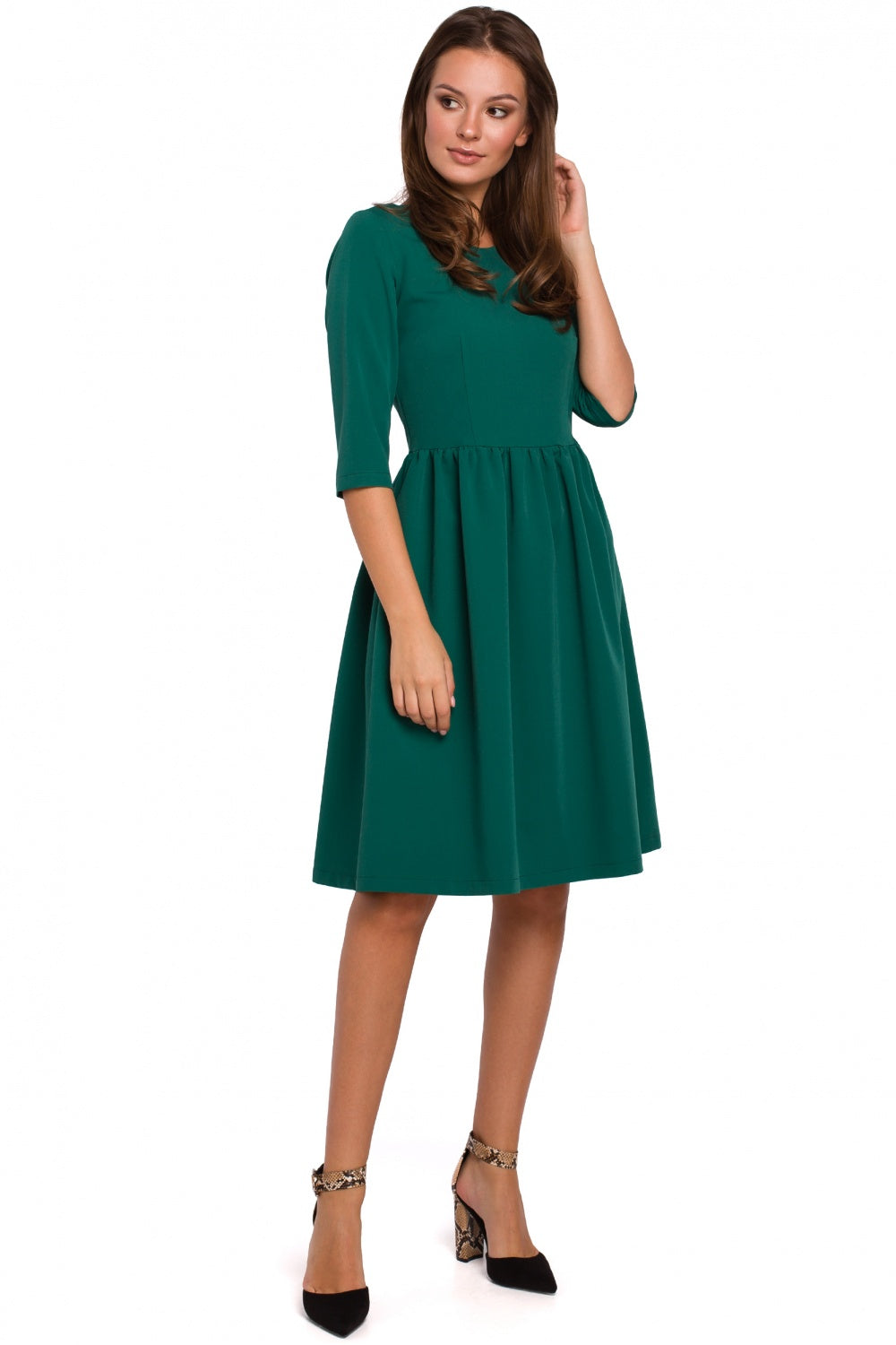 Makover Green Midi Bodycon Dress