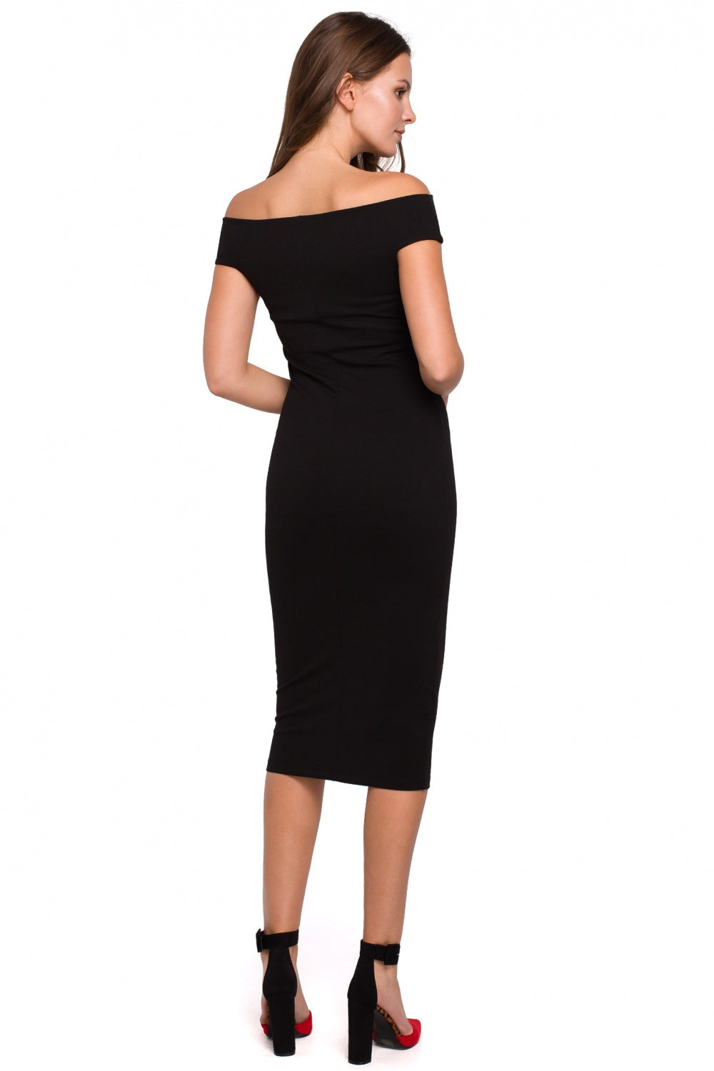 Makover Black Midi Knitted Evening Dress - view 2