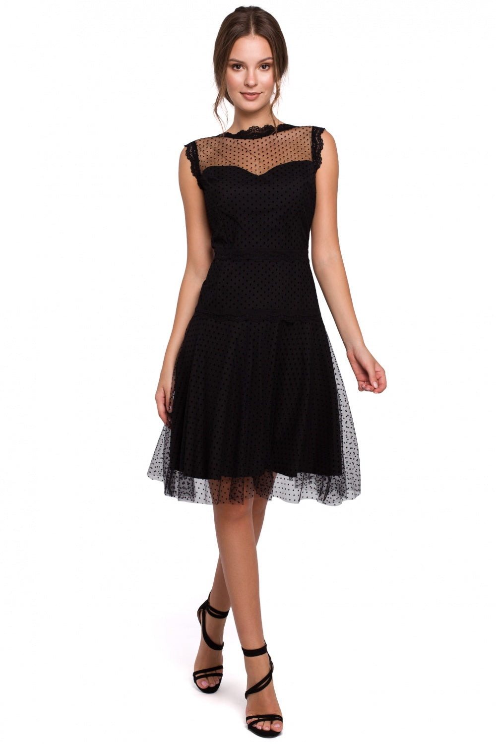 Makover Black Lace Cocktail Dress
