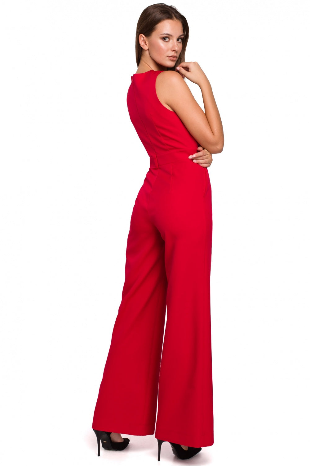Makover Red Striped Jumpsuit - view 2