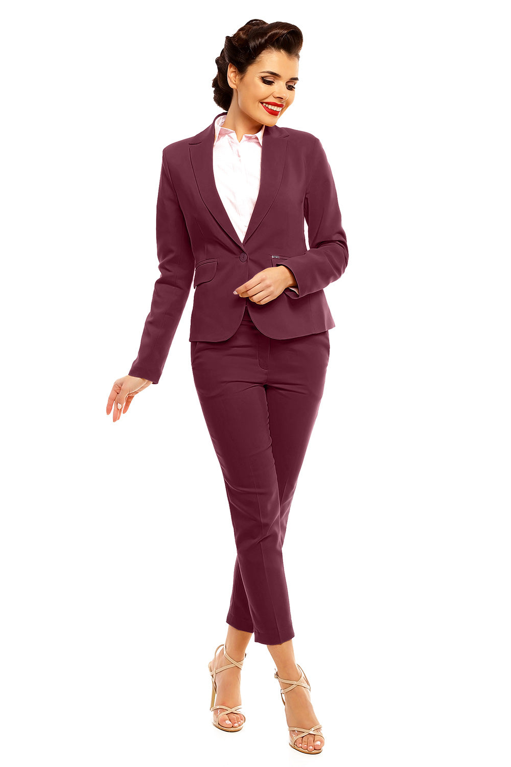 Cabba Burgundy Trousers - view 2