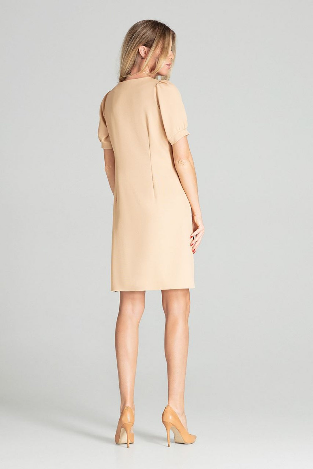 Figl Beige Square Neck Midi Dress - view 3
