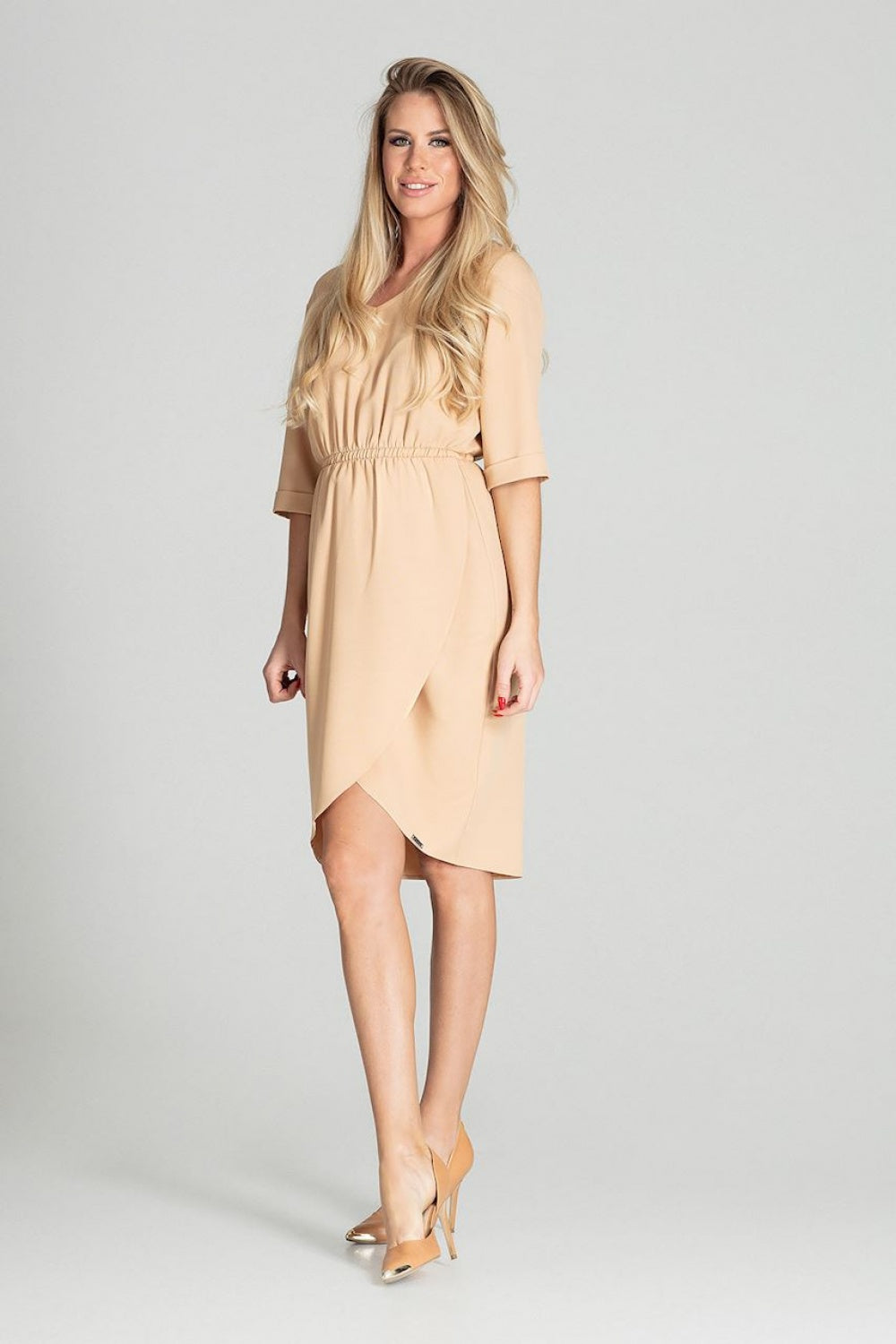 Figl Beige Midi Dress