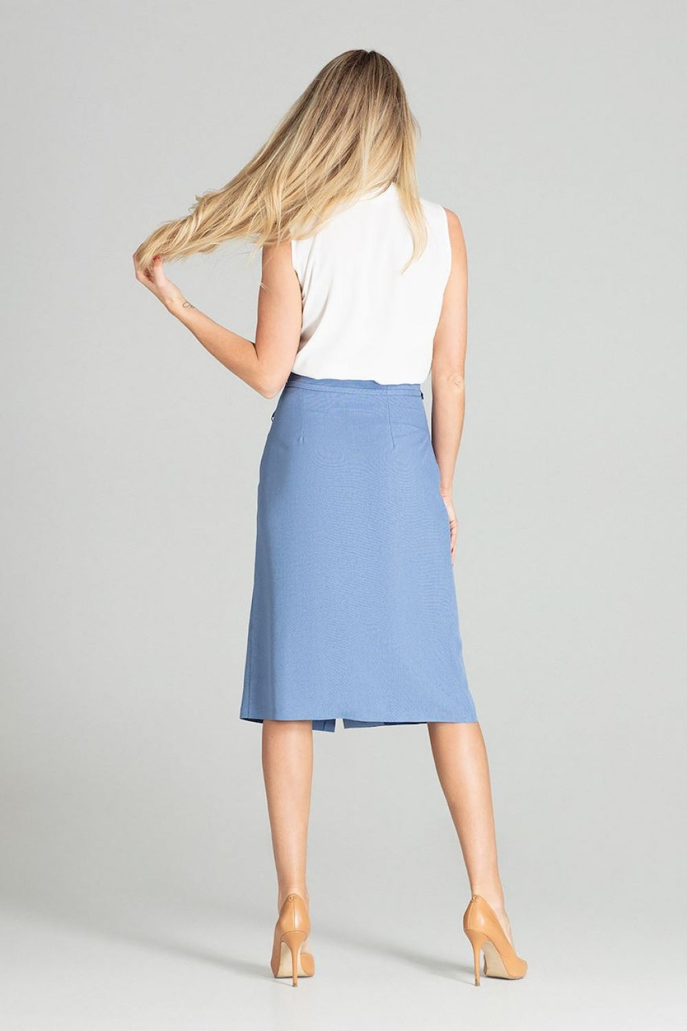 Figl Blue Midi Skirt - view 3
