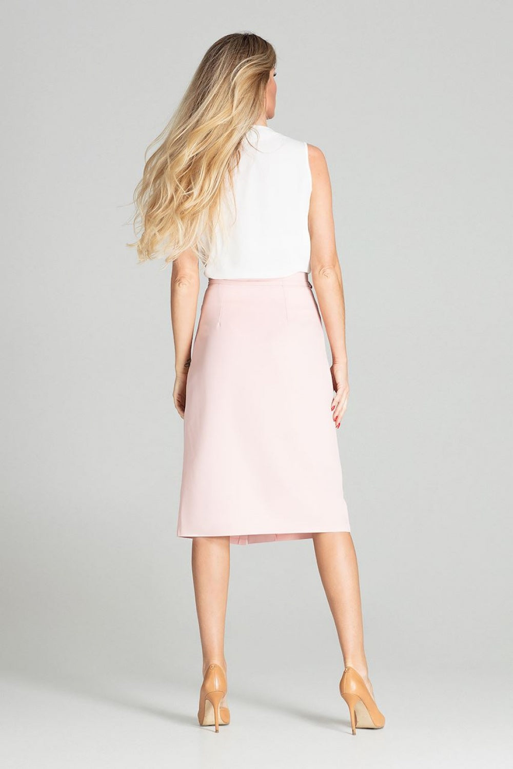 Figl Pink Polyester Midi Skirt - view 3