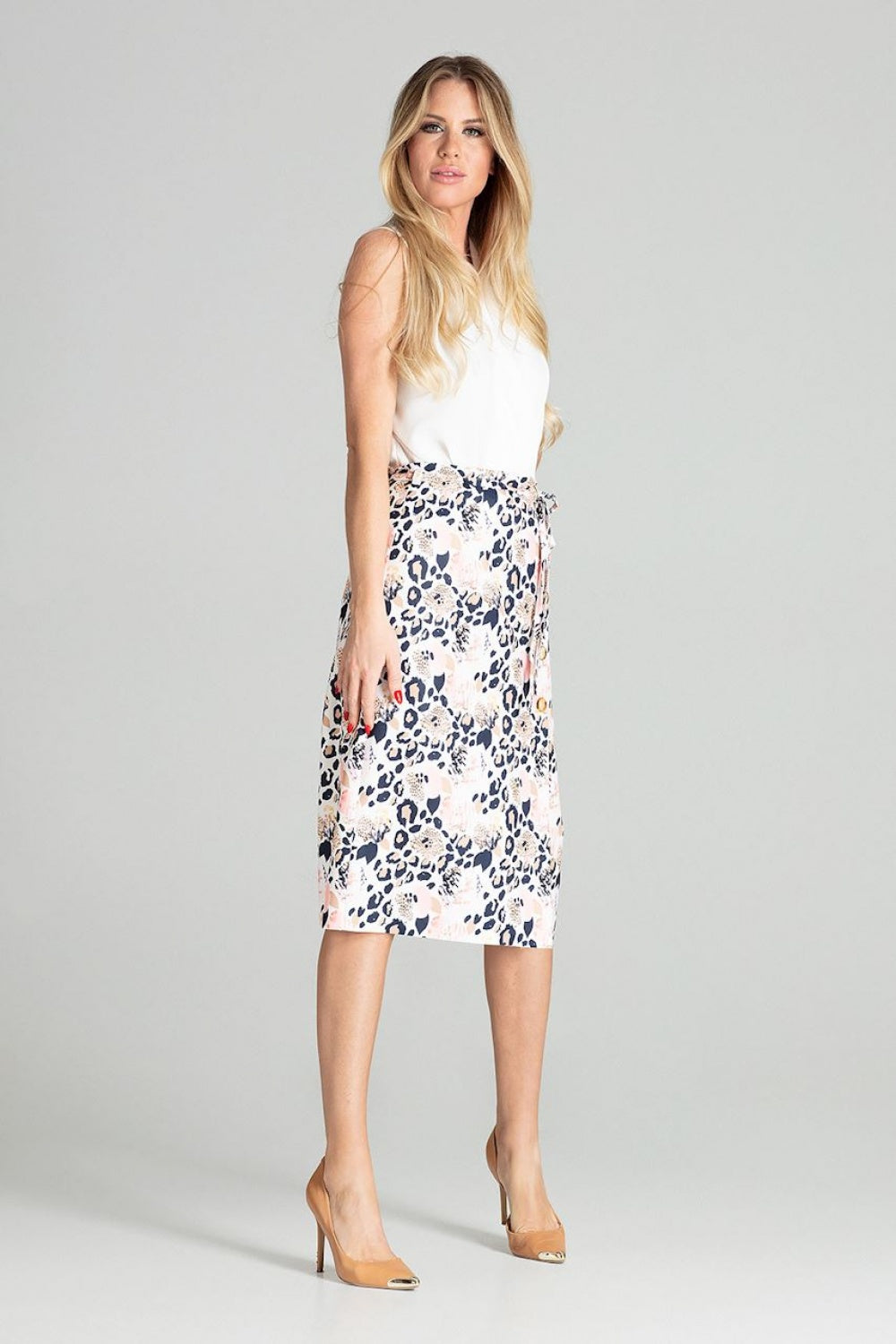 Figl Patterned Leopard Print Midi Skirt - view 2