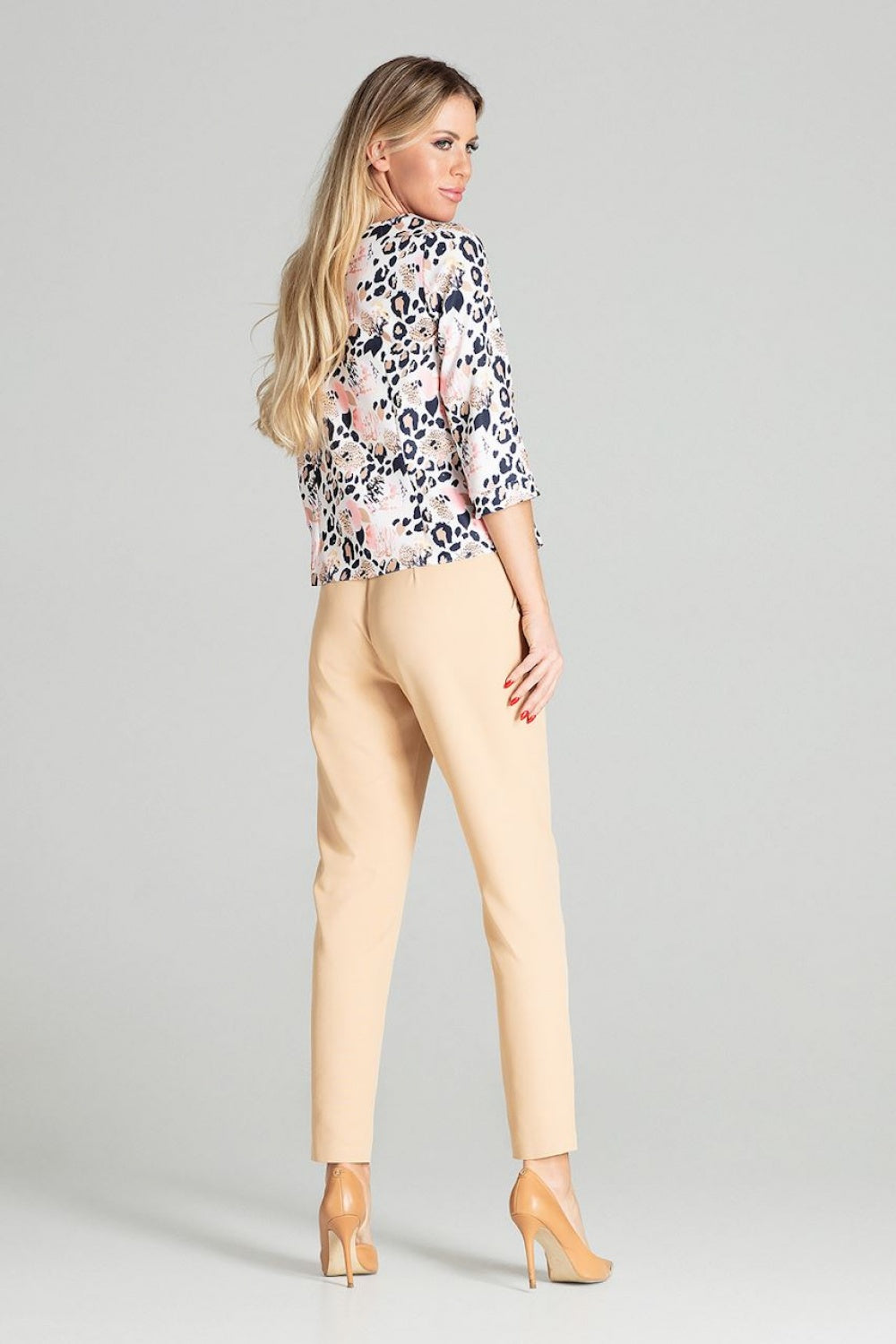 Figl Beige Trousers with Pockets - view 3