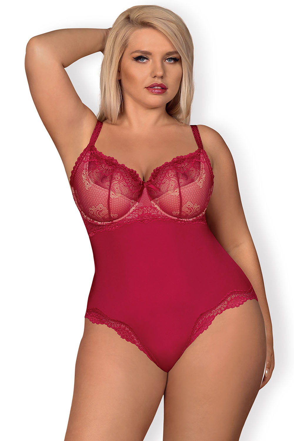 Obsessive Rosalyne Red Padded Bodysuit - view 2