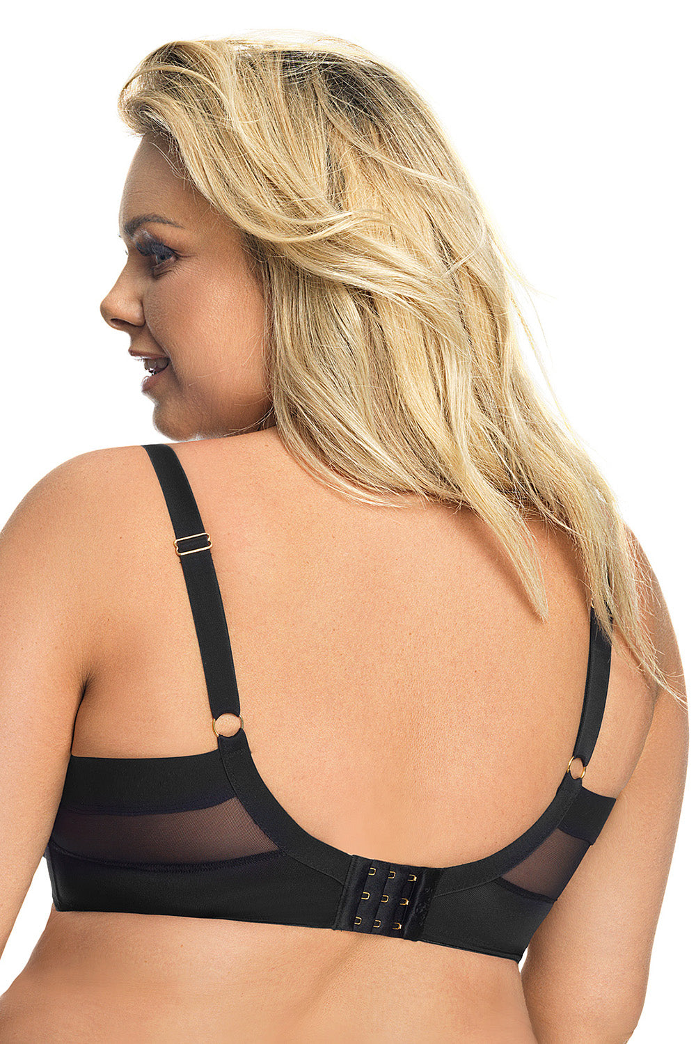 Gorsenia Lingerie Vicky Black Mesh Underwired Soft Bra - view 3