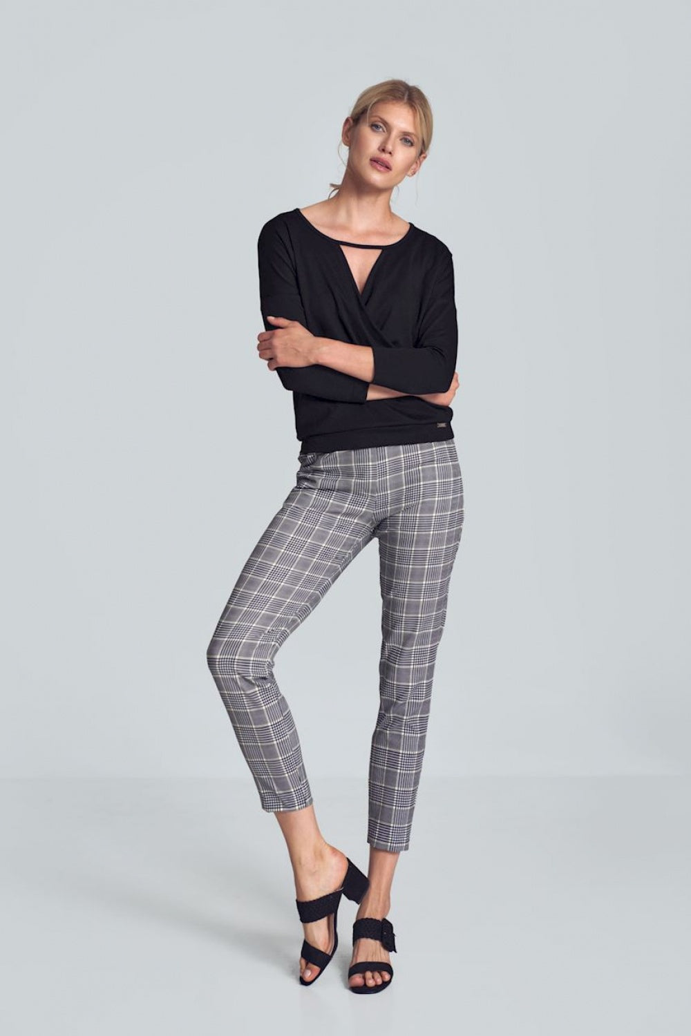Figl Black Wrap Blouse - view 2