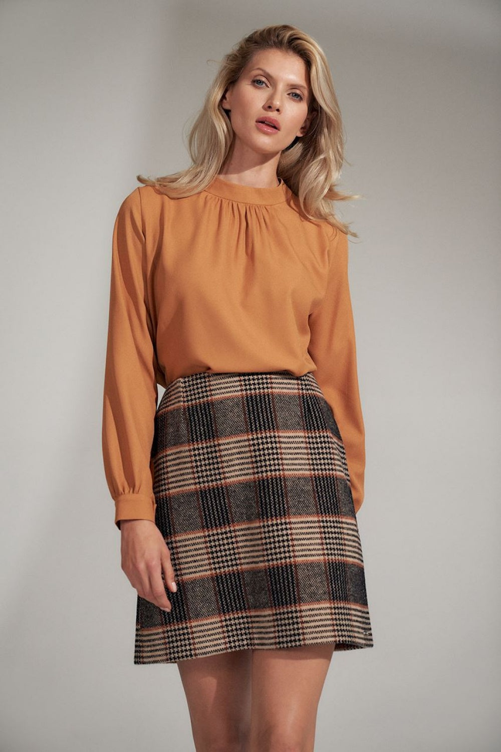 Figl Brown Collared Blouse
