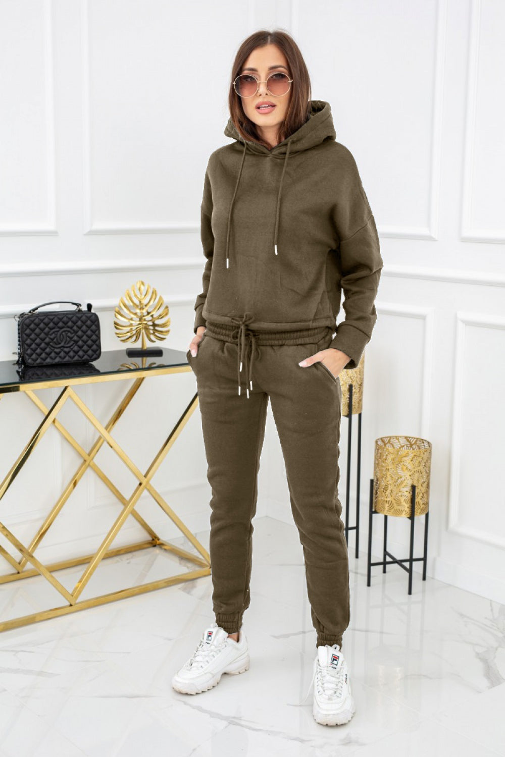 Vittoria Ventini Copacabana Khaki Co-Ord Set