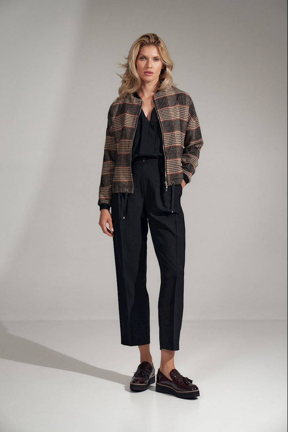 Figl Black Pleated Trousers - view 2