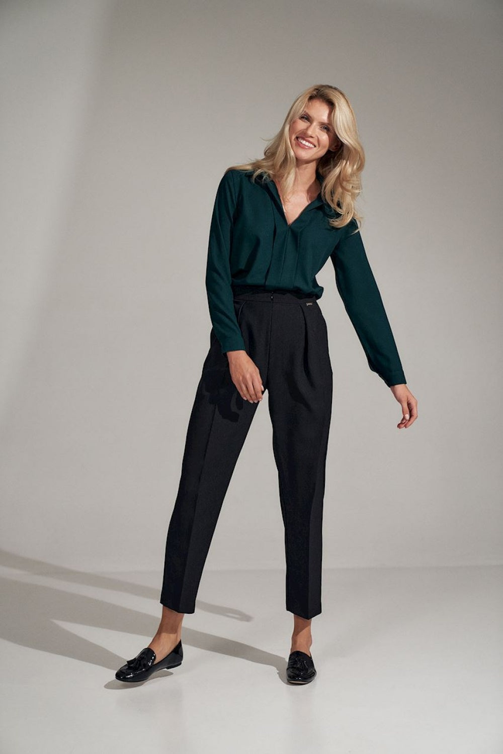 Figl Black Pleated Trousers - view 4