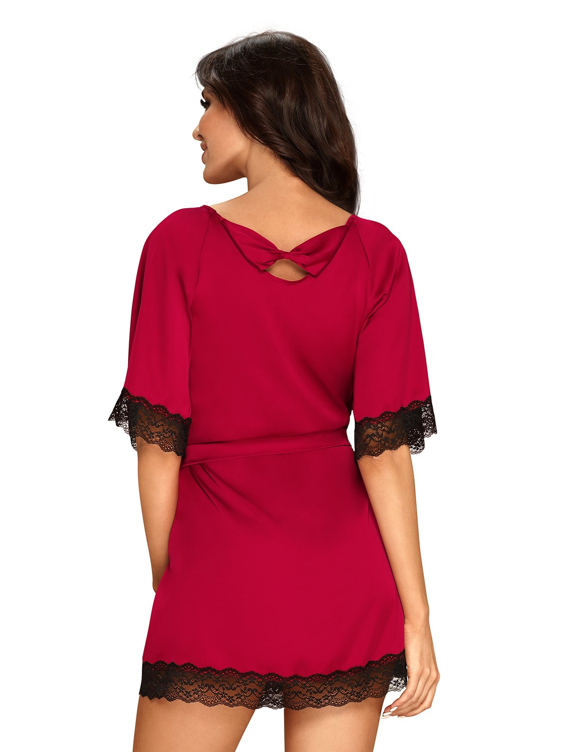 Obsessive Sensuelia Red Lace Dressing Gown - view 2