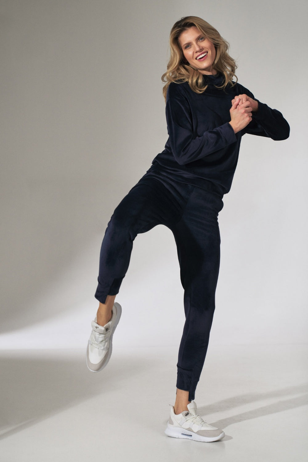 Figl Navy Velvet Joggers - view 2