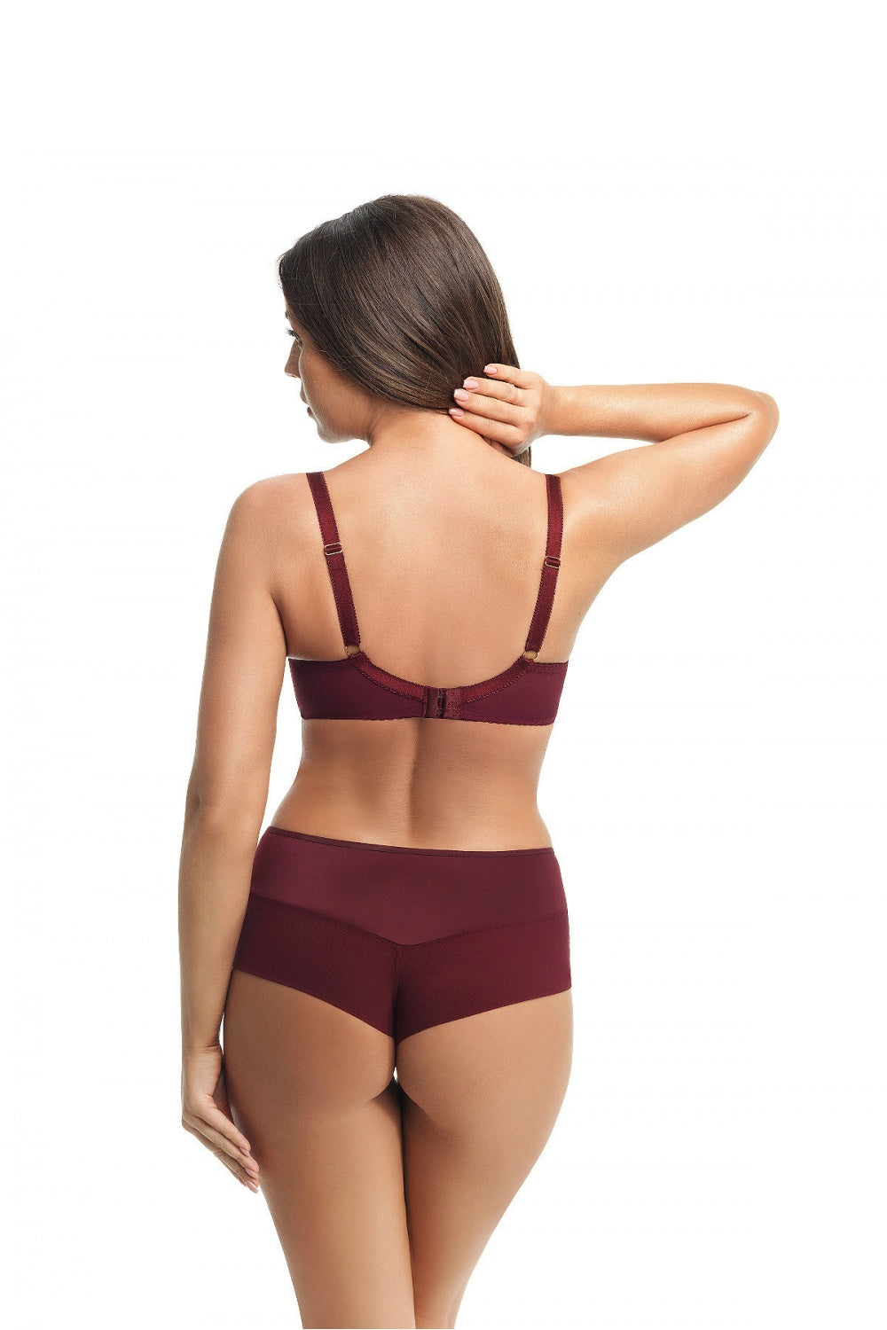 Gorsenia Lingerie Paradise Burgundy Lace Brazilian Knickers - view 2