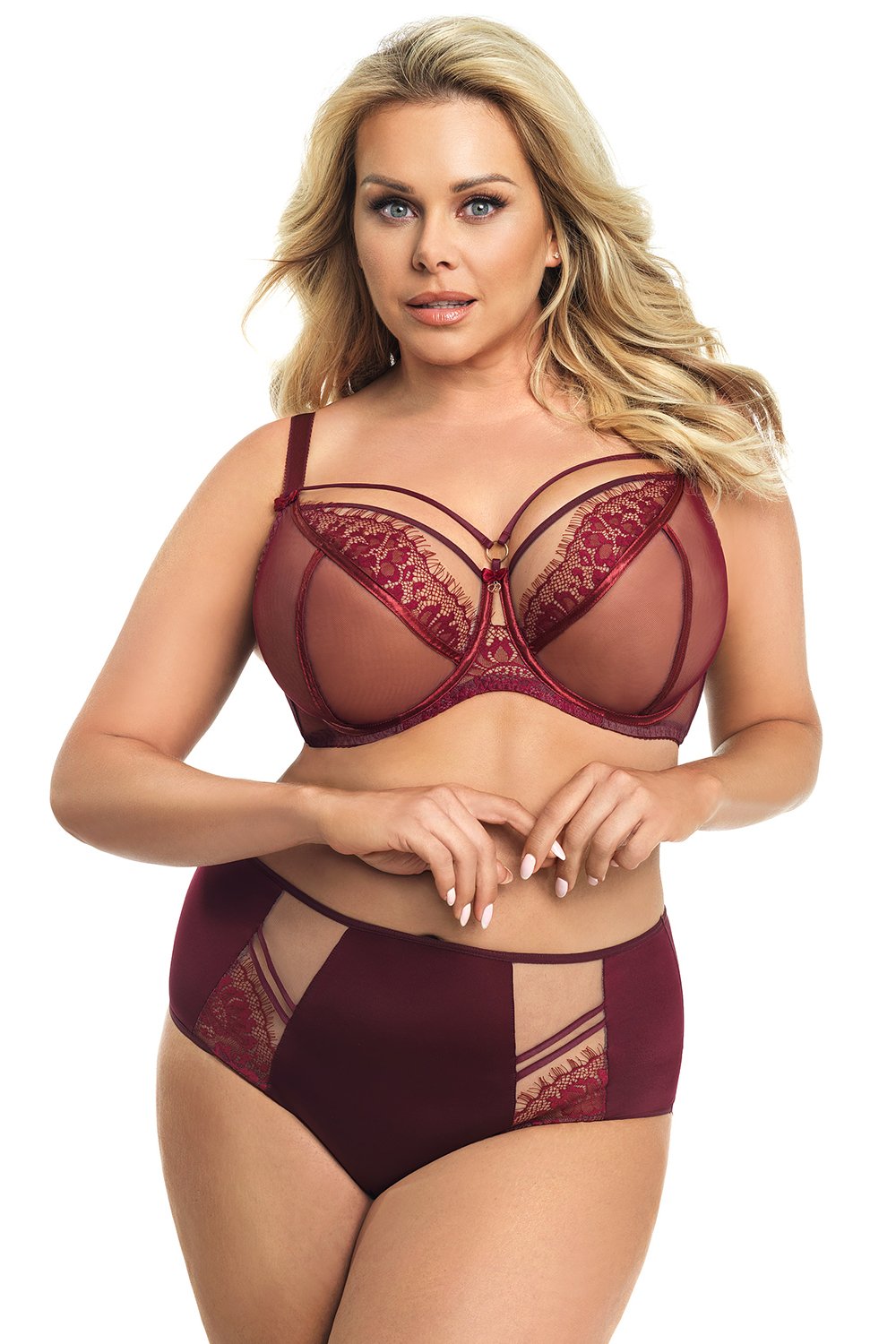 Gorsenia Lingerie Paradise Burgundy Lace Soft Bra - view 2