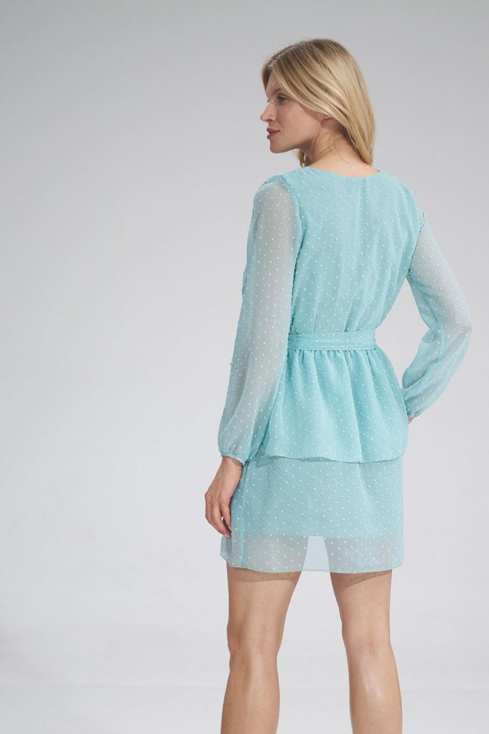 Figl Mint Chiffon Wrap Dress - view 3