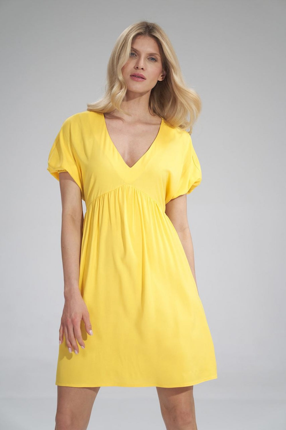 Figl Yellow Pleated Dress