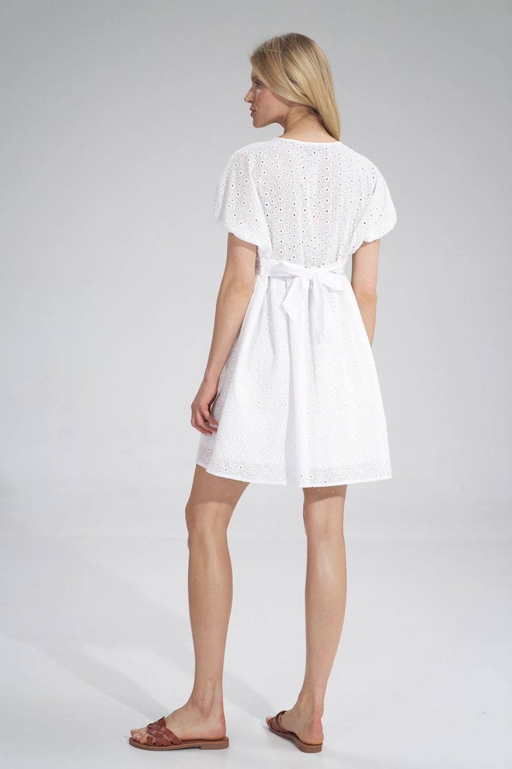 Figl White Mini Pleated Dress - view 3