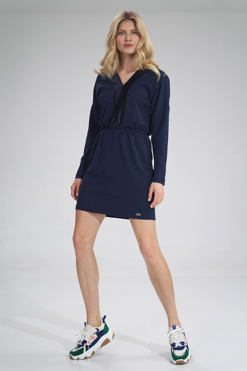 Figl Navy Mini Velvet Dress - view 2