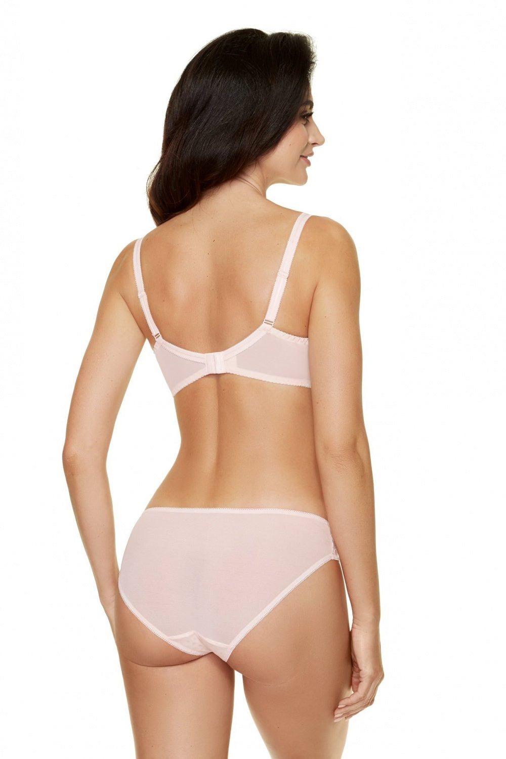 Gorteks Bari Powder Pink Lace Padded Semi-Soft Bra - view 4