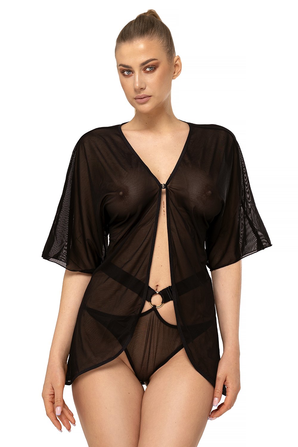 Anais Velo Black Mesh Sexy Chemise