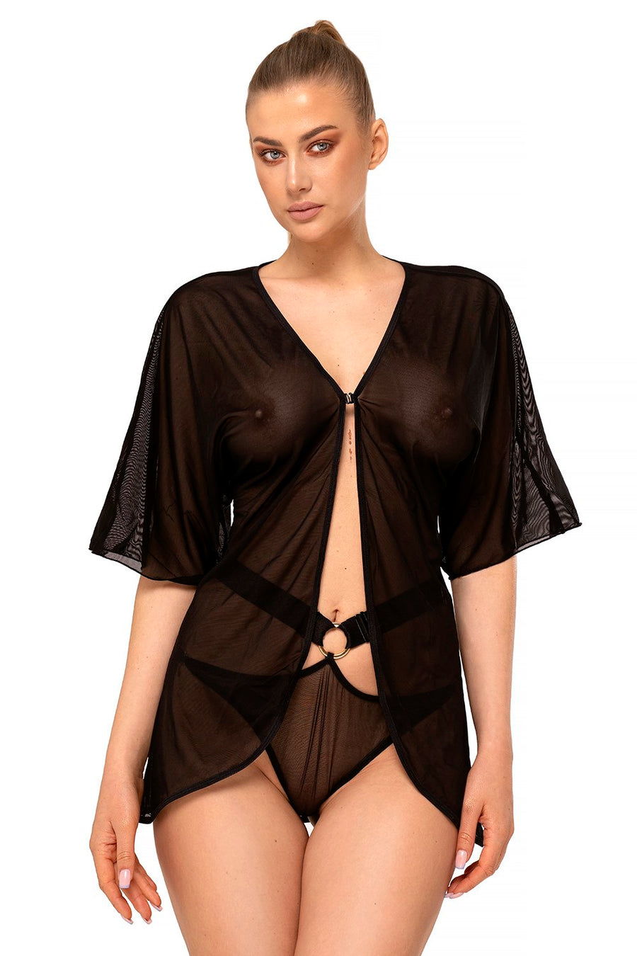 Anais Velo Black Mesh Sexy Chemise