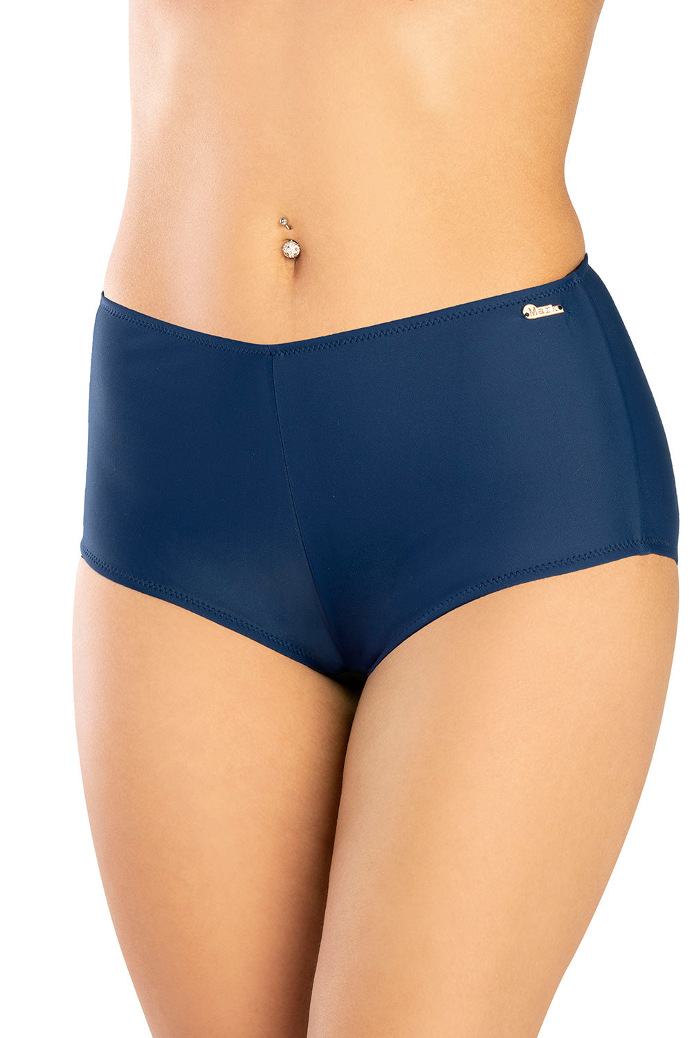 Marko Navy Polyamide Bikini Bottoms with Lining