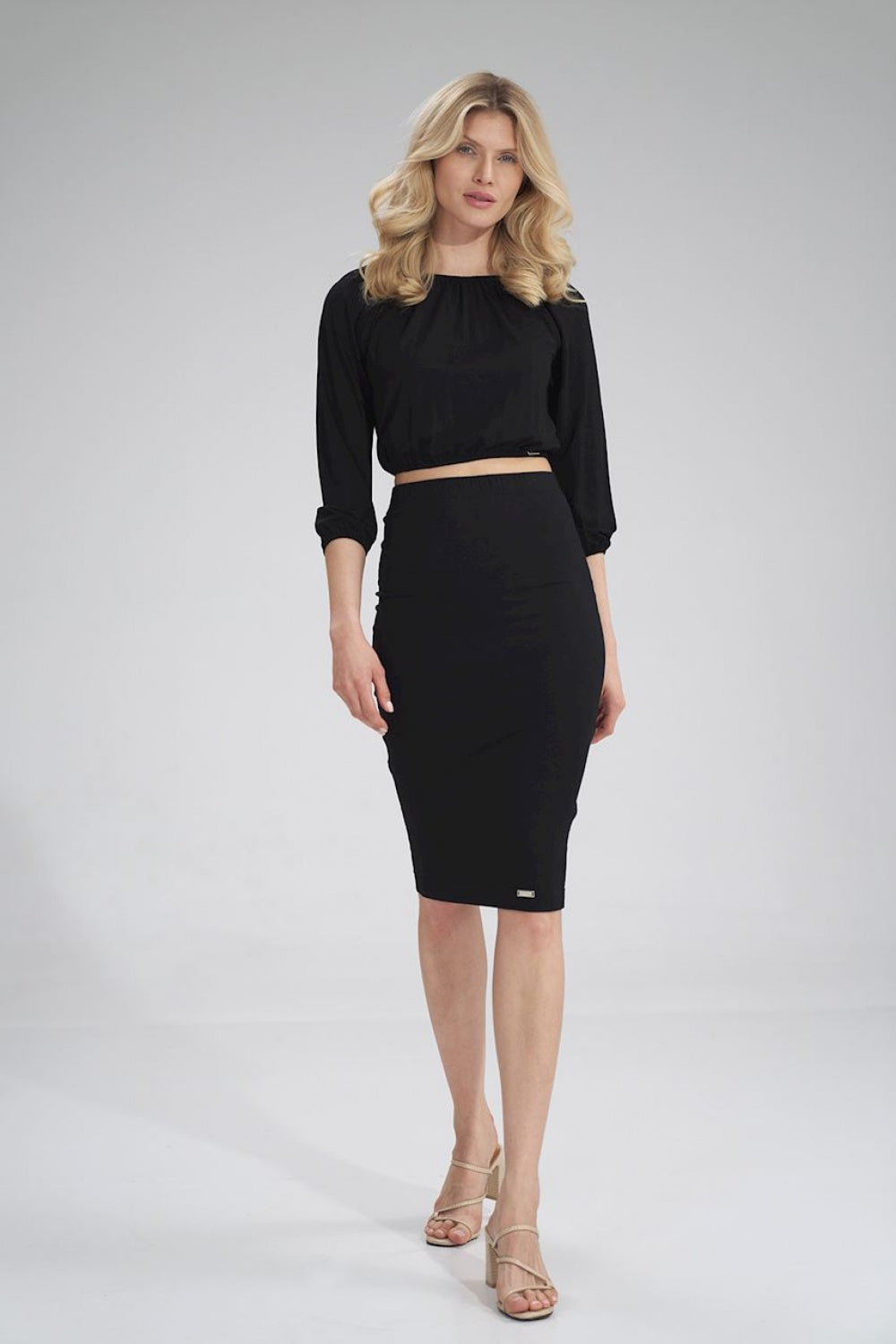 Figl Black Pleated Blouse - view 4