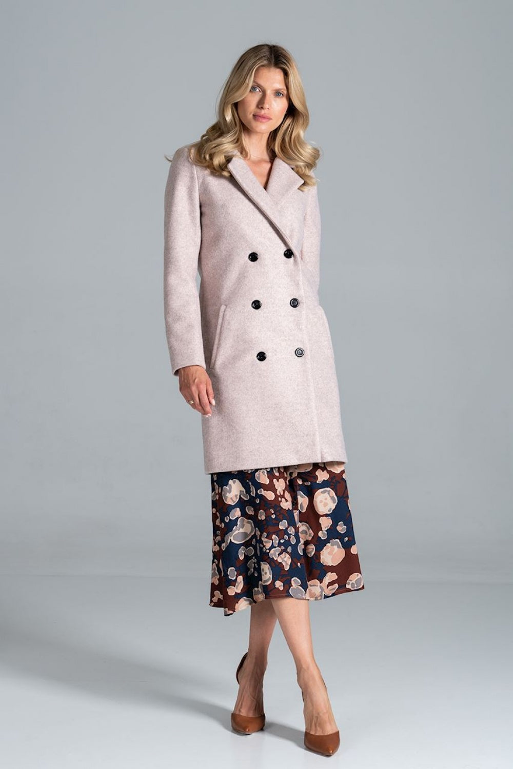 Figl Pink Marl Coat - view 2