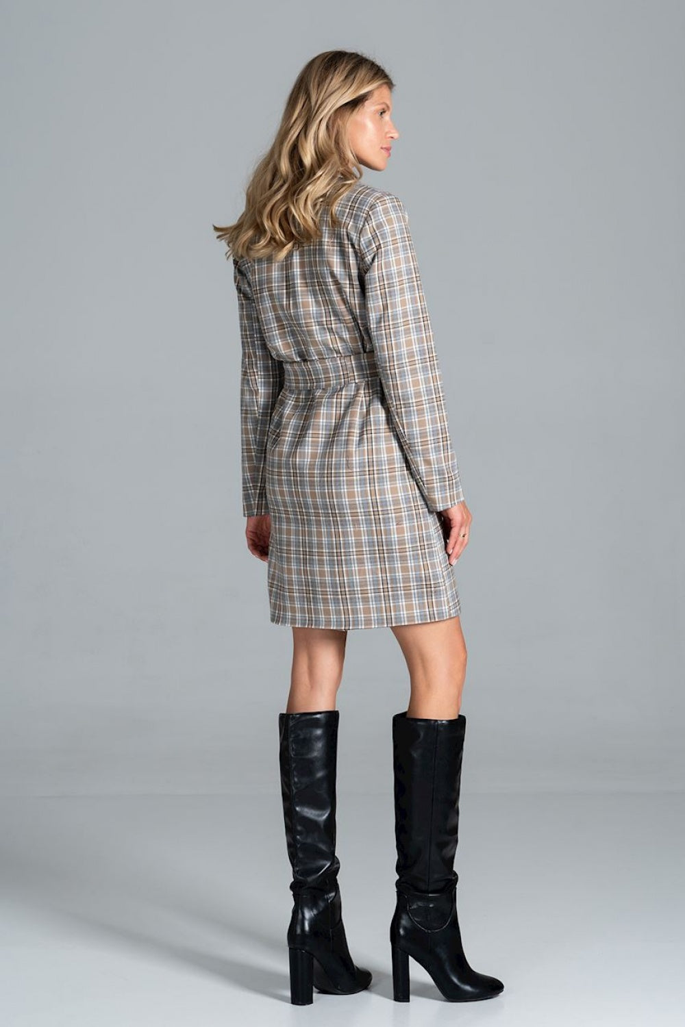 Figl Patterned Collared Coat - view 3