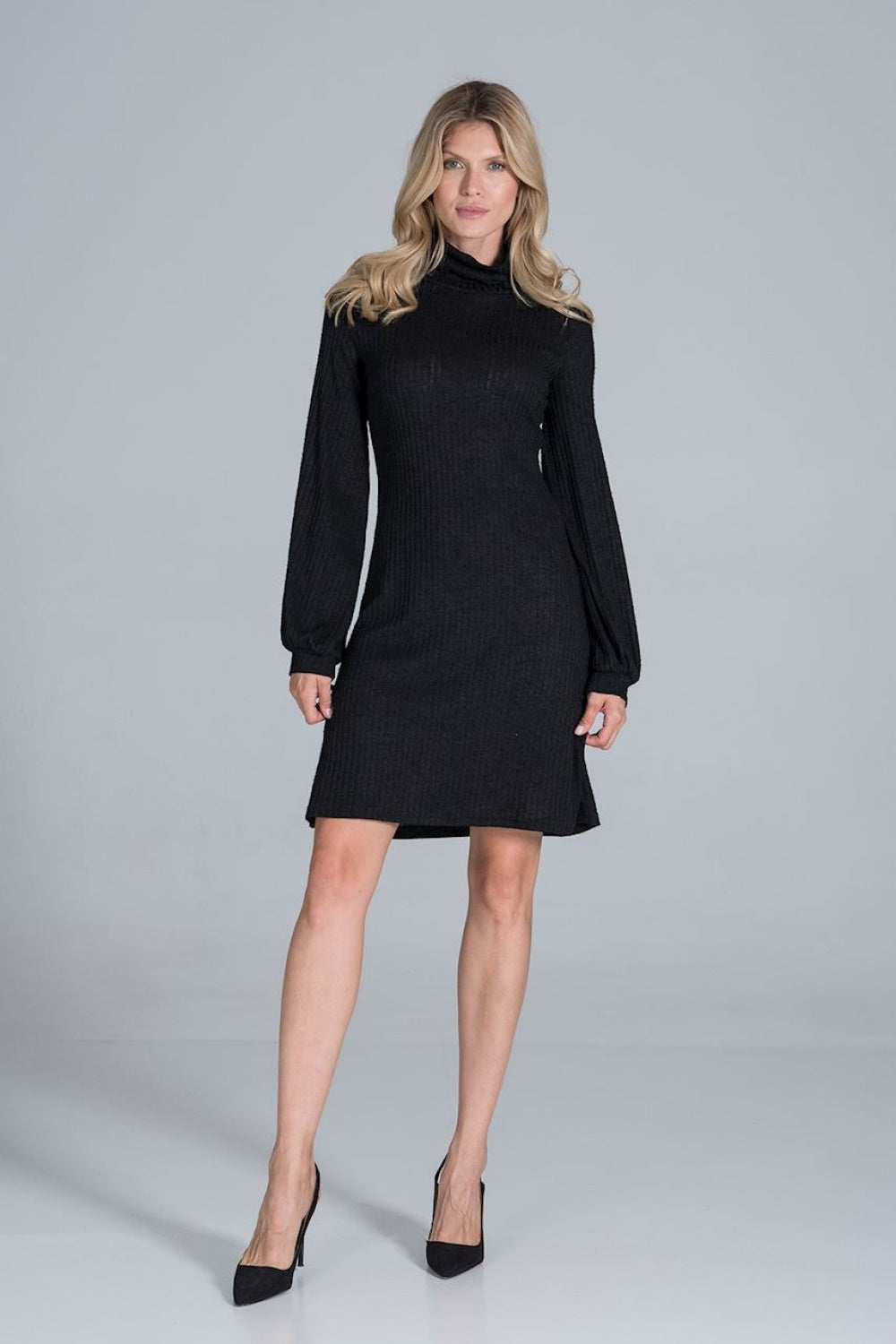 Figl Black Midi Knitted Dress