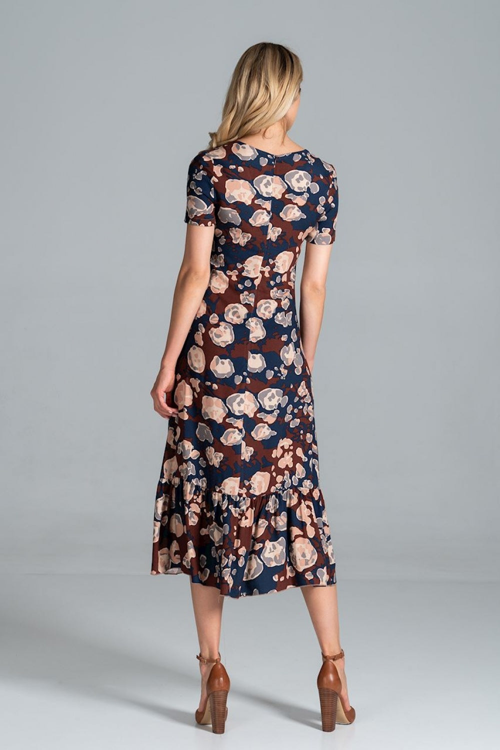 Figl Patterned Midi Flared Dress - view 3