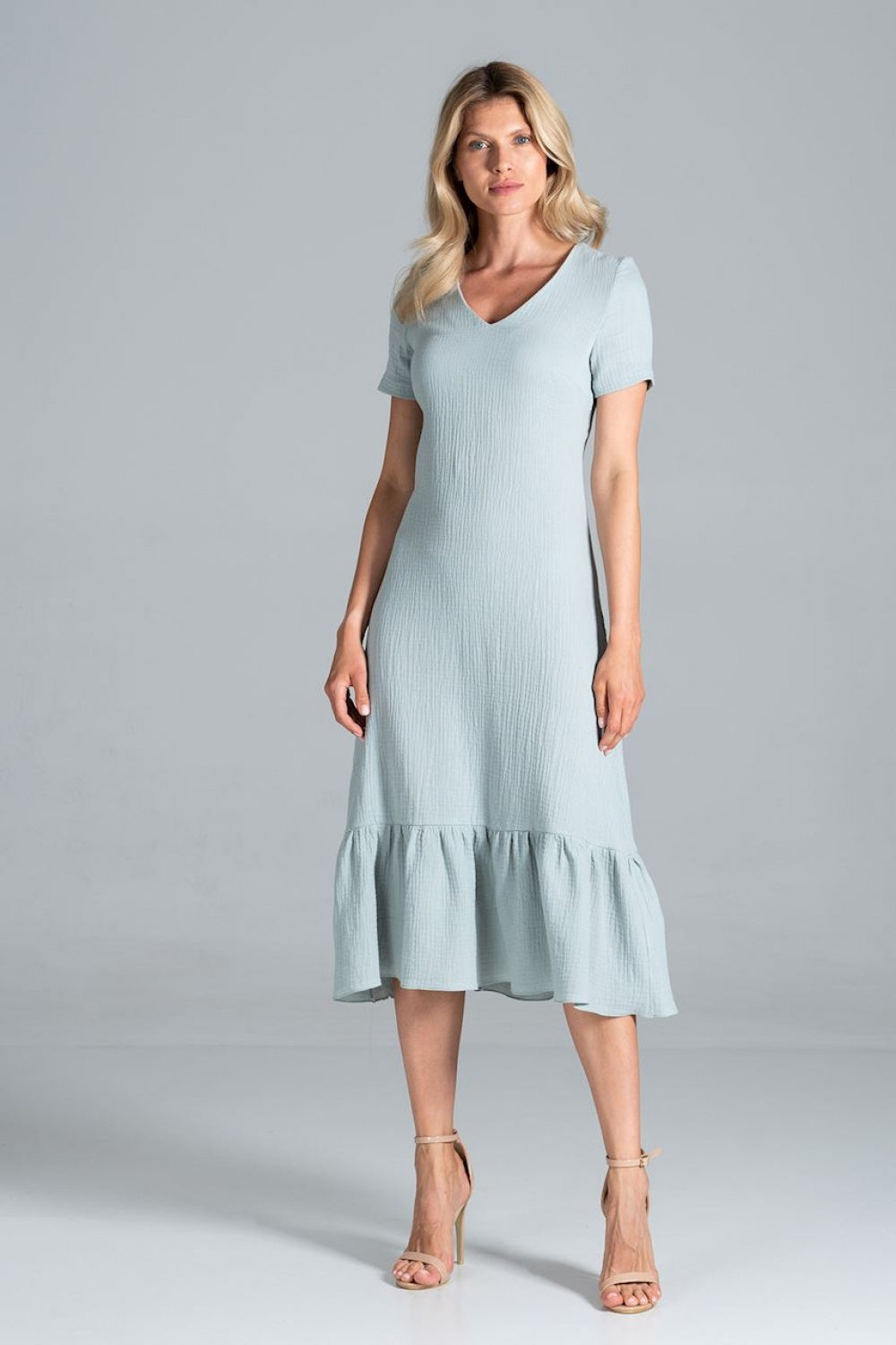 Figl Mint Midi Flared Dress