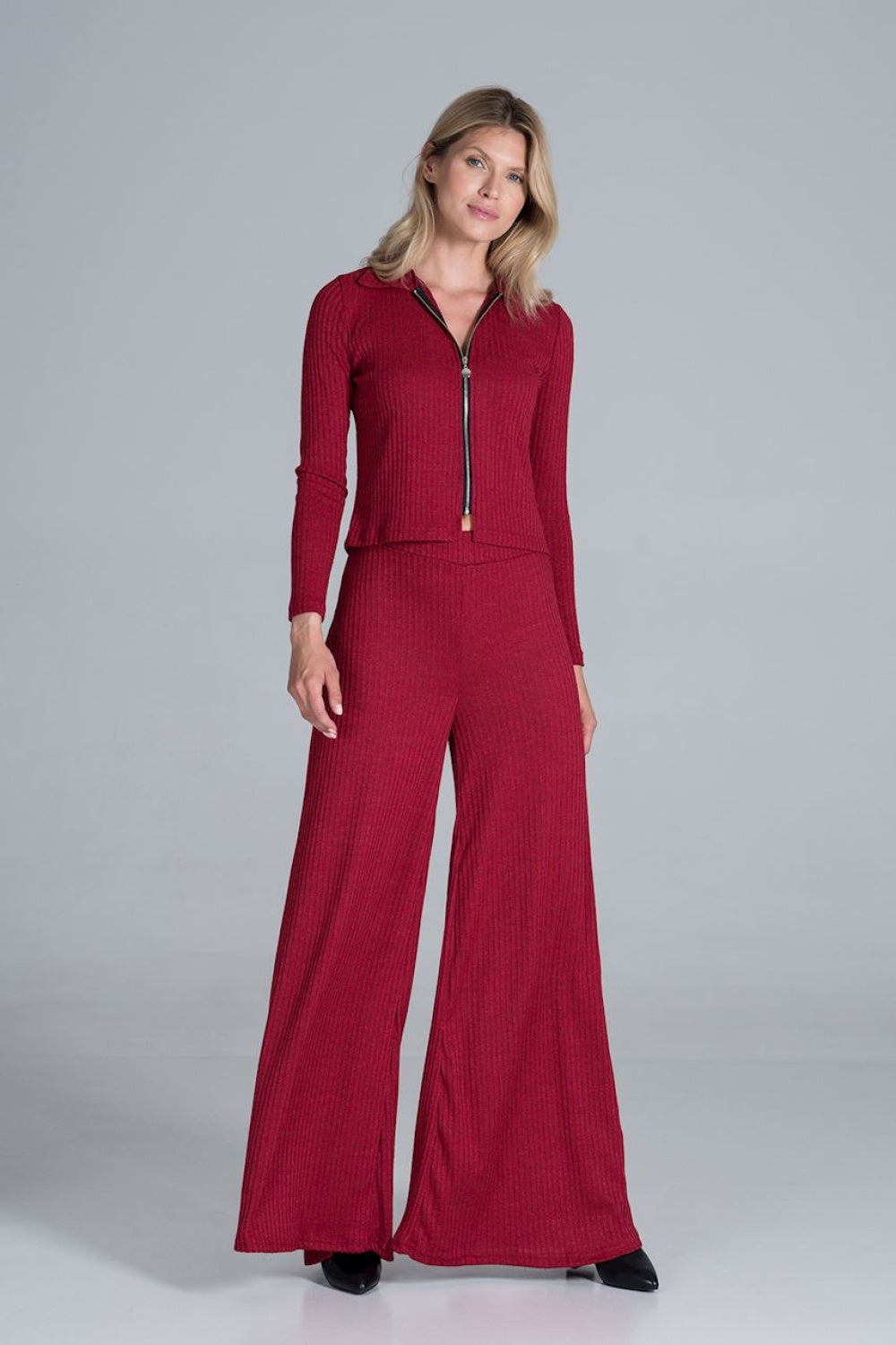 Figl Red Knitted Trousers - view 2