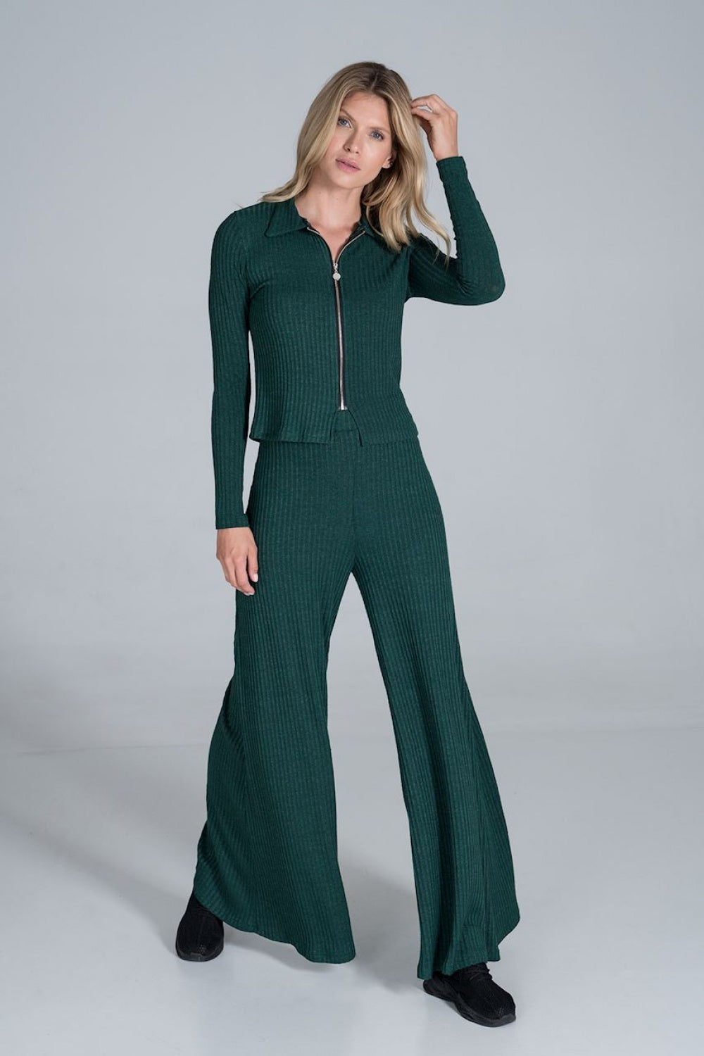 Figl Green Knitted Trousers