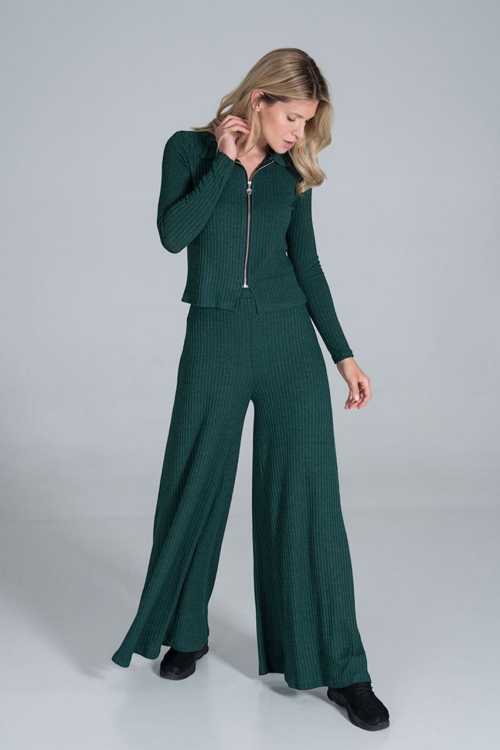 Figl Green Knitted Trousers - view 2