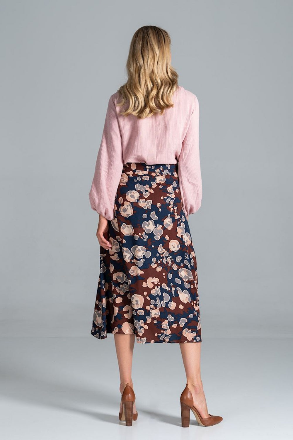 Figl Pink Round Neck Long Sleeve Blouse - view 3