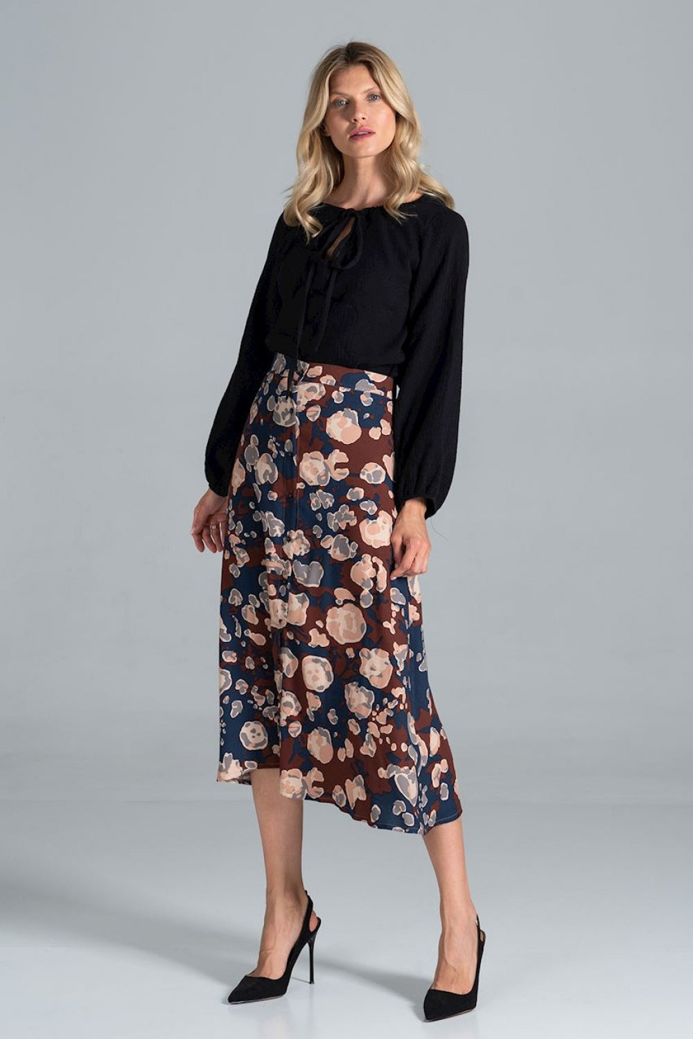 Figl Black Cotton Long Sleeve Blouse - view 2